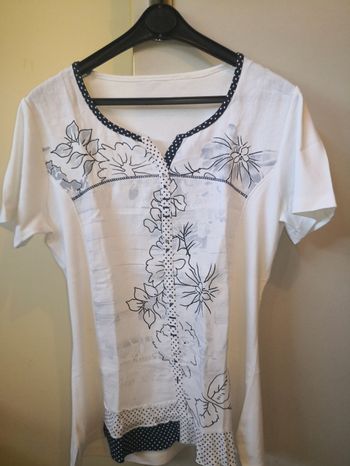 Tee shirt bleu blanc