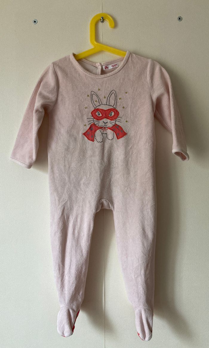 pyjama grenouillère lapin masqué fille 2 ans
