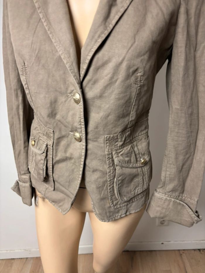 Veste en Jean Beige Pinko - Taille L - Très Bon État - photo numéro 5