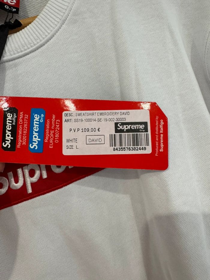 Pull / Sweat blanc Supreme Taille L - photo numéro 5