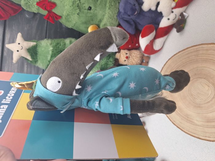 Peluche loup auzou pyjama licorne - photo numéro 9