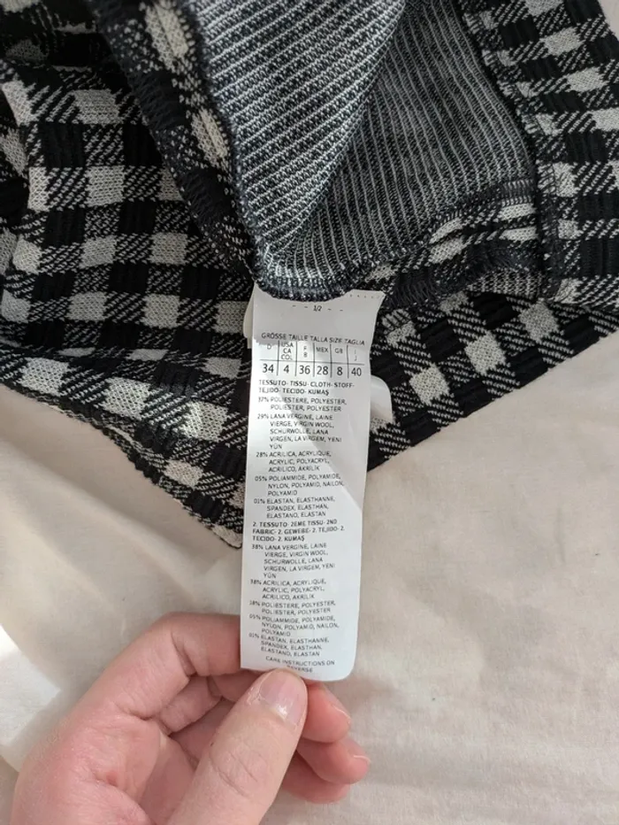 Robe iBlues (Max Mara) Taille 36 - Laine & Carreaux Chic - photo numéro 4