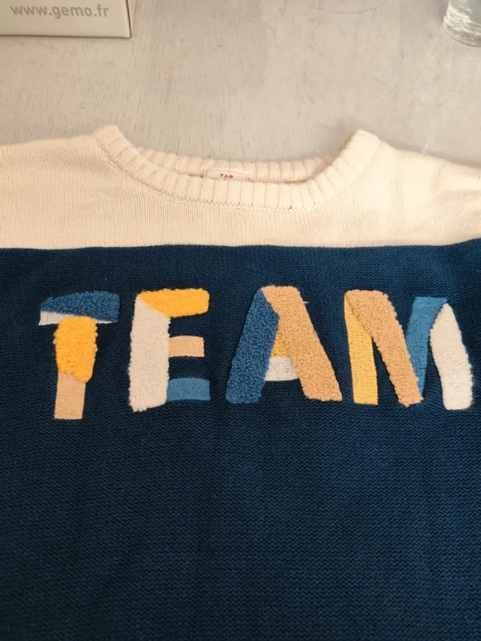 🧶 Pull Tape à l’œil 12 ans – 100 % coton – très bon etat - photo numéro 3