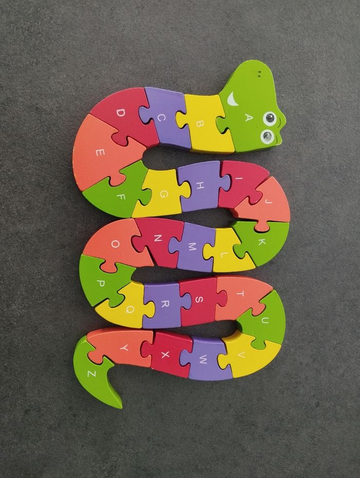 Puzzle serpent en bois - photo numéro 2