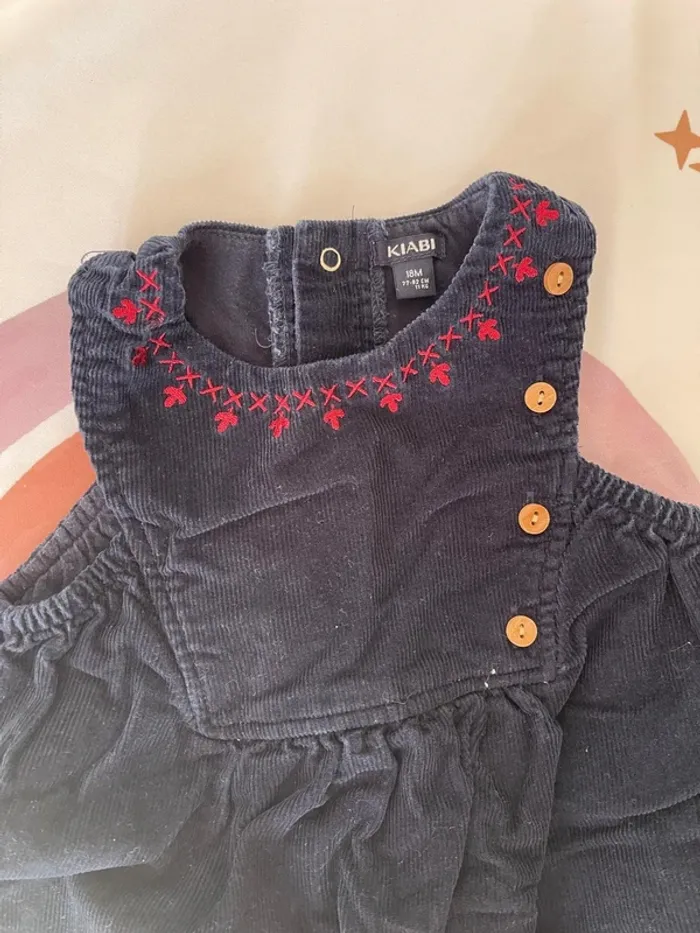 🖤👧 Salopette courte noire Kiabi – Bébé fille – Taille 18 mois / 82 cm - photo numéro 2