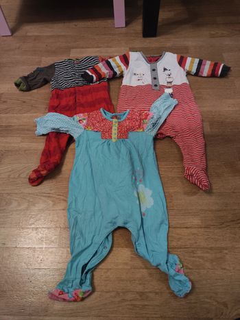 Lots 3 pyjamas catimini 6 mois fille 