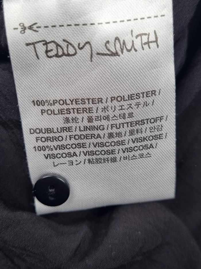 Chemisier noir à motifs Teddy Smith – Taille M (mesures en photos) - photo numéro 8