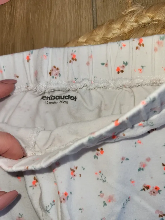 🍒Lot avec un legging et un sarouel bébé fille 12 mois de plusieurs marques - photo numéro 3