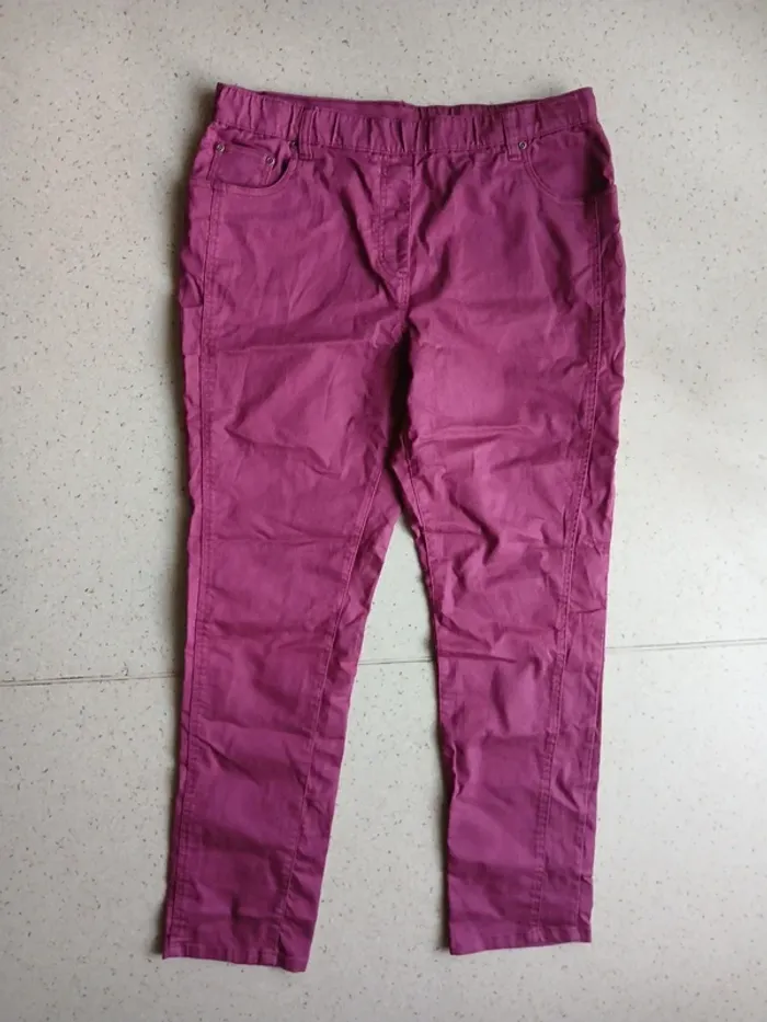 Pantalon droit violine