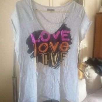 🌸Tee-shirt gris oversize sans manches Taille 38 🌸