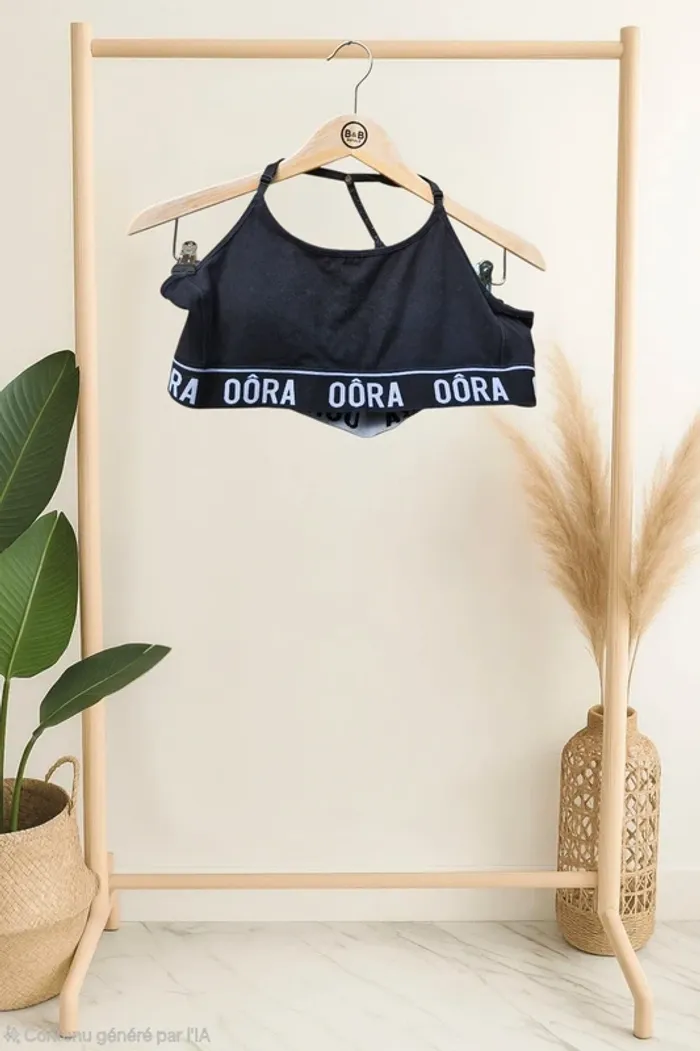 Brassière de sport noire • Oôra