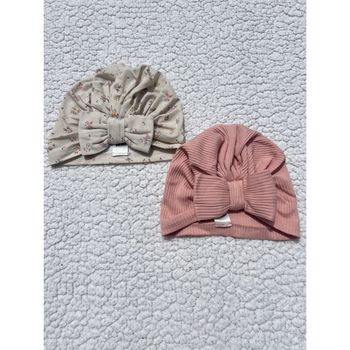 Lot de 2 bonnets avec noeuds taille 62/68 H&M