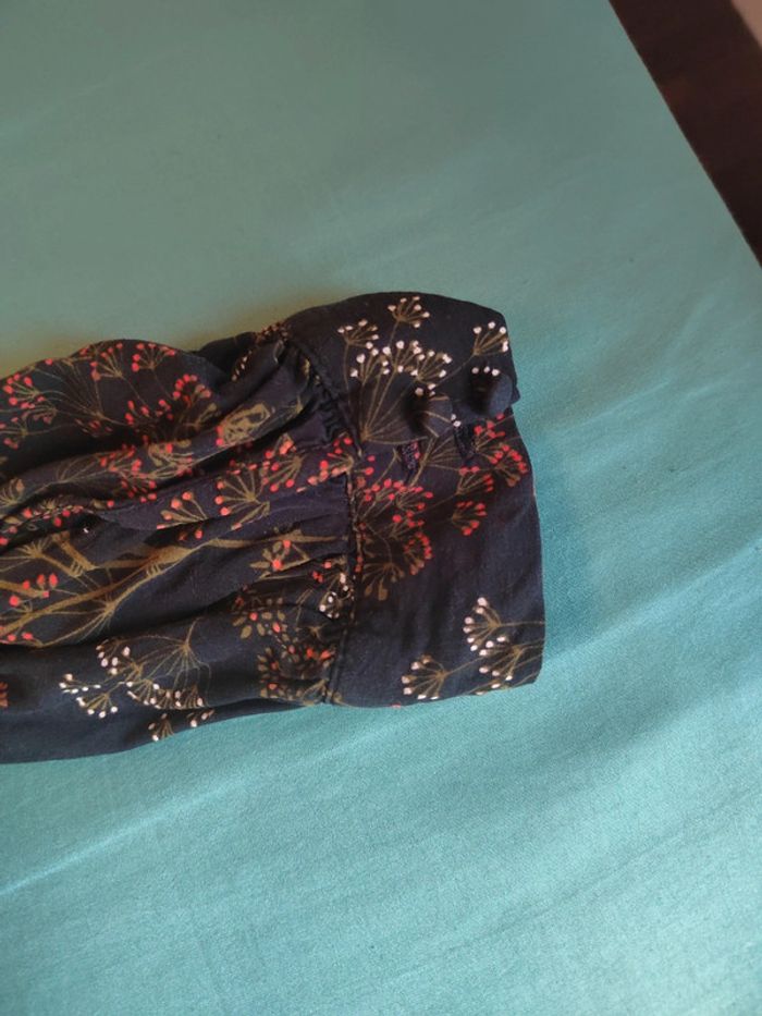 Blouse noire à fleurs taille XL - photo numéro 4