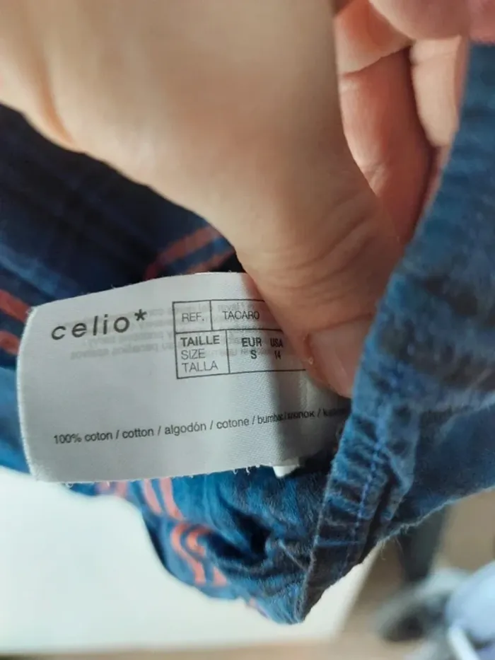 Chemise manches longues à carreaux Celio taille S - photo numéro 5