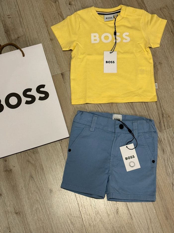 Lot vêtements t-shirt et short Boss pour bébé garçon 6 mois