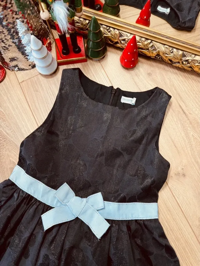 Taille 8 ans robe fête fille Orchestra noire * cœurs * 🎄 - photo numéro 2