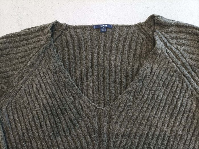 Pull vert kaki femme - photo numéro 3