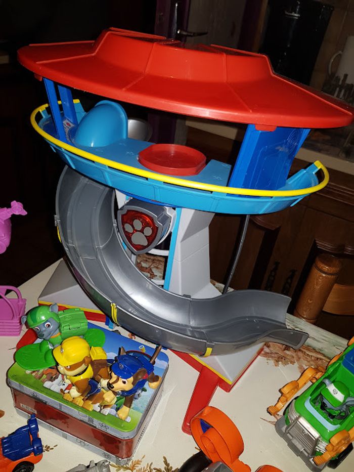 Gros lot pat patrouille paw patrol - QG Tour de controle + véhicules + figurines + jeu marionnette - photo numéro 9