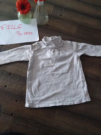 T shirt sous pull col montant tex 23 mois