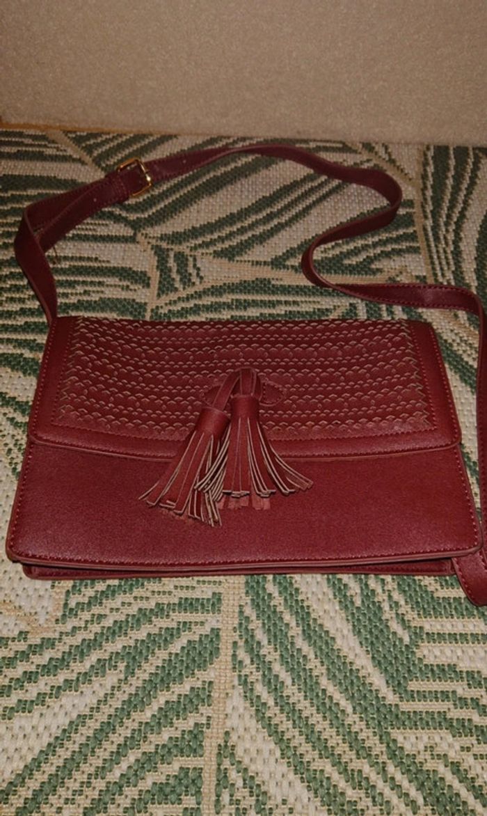 Sac bandoulière bordeaux