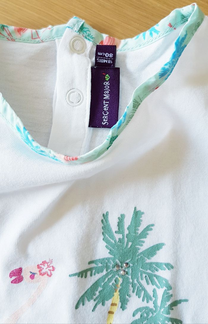 🌸 T-shirt manches courte "oiseaux" - Sergent Major - 18 mois 🌸 - photo numéro 4