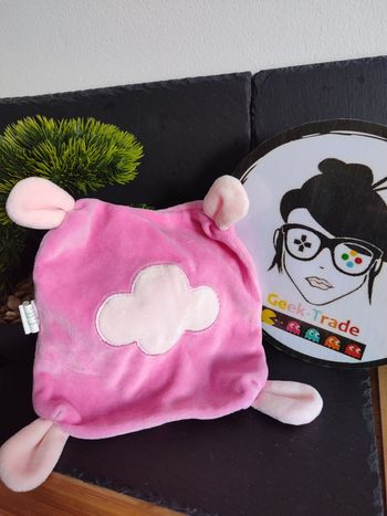 Doudou Rose Nuage Siplec Mouchoir Plat DD003541