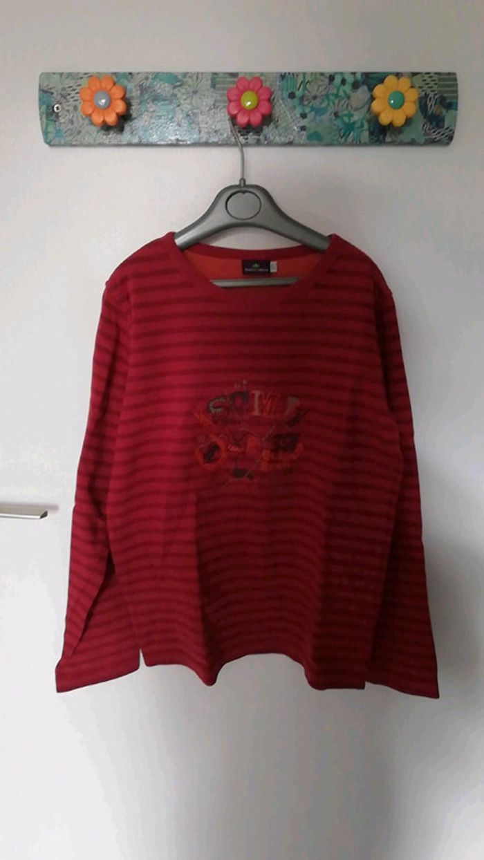 Tee shirt rayé manches longues