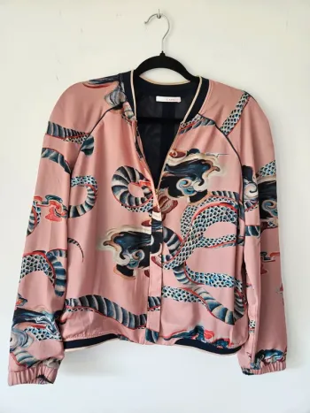 Veste légère rose japonisante Camaïeu taille 38 / M