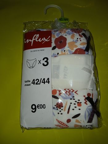 3 culottes coton 42/44