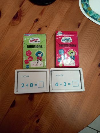 Cartes de calculs, addition, soustraction
