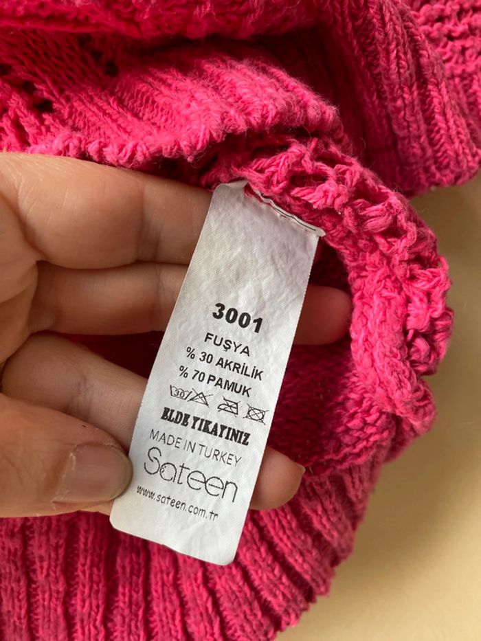 Pull ajouré rose Sateen S - photo numéro 10