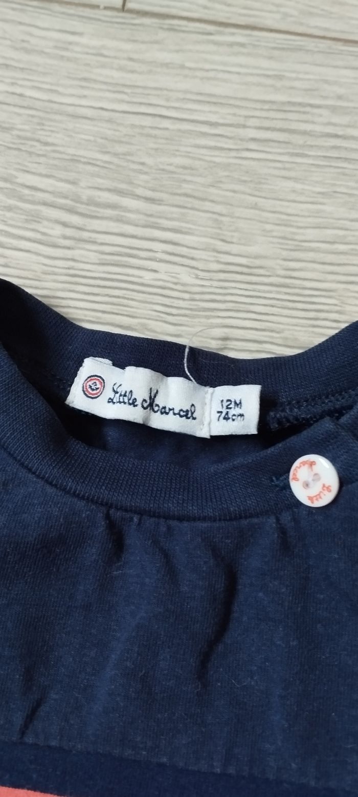 T-shirt ML mixte 12 mois little marcel - photo numéro 4