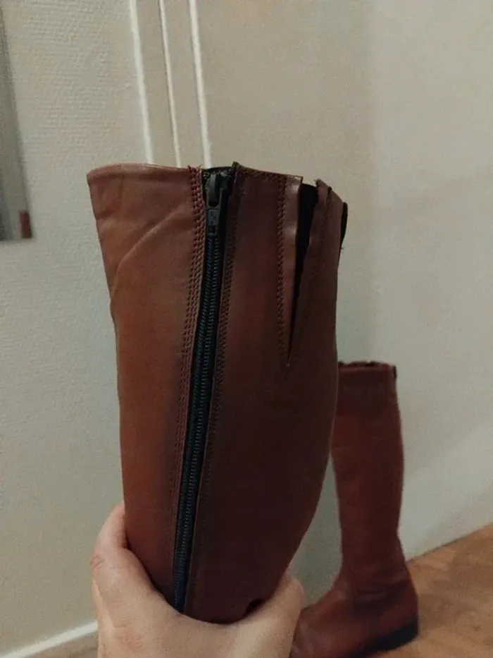 Bottes 👢 femme en vrai cuir 38 - photo numéro 17