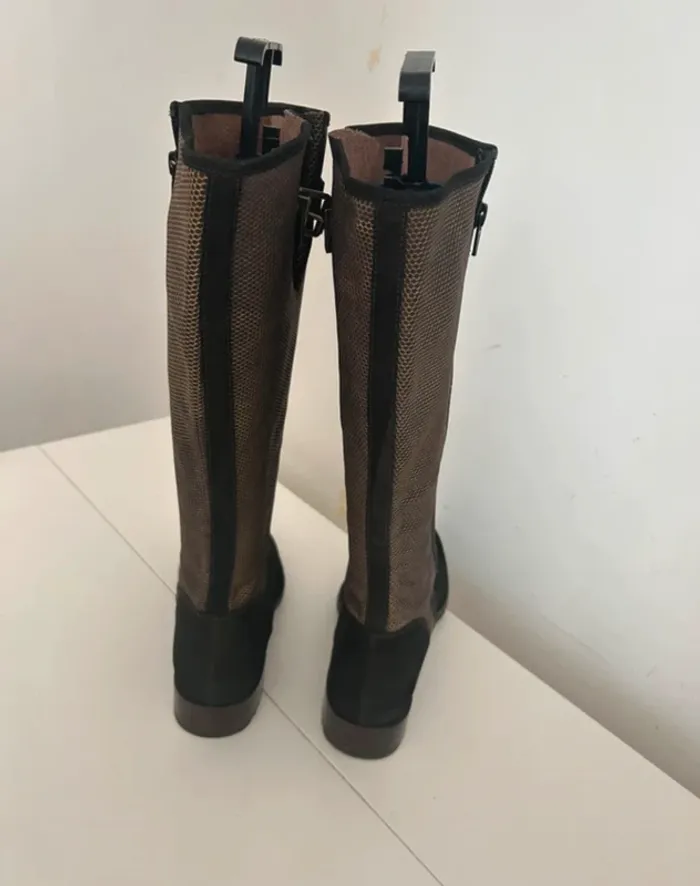 botte mam'zelle marron doré pointure 40  Véritables cuir - photo numéro 6