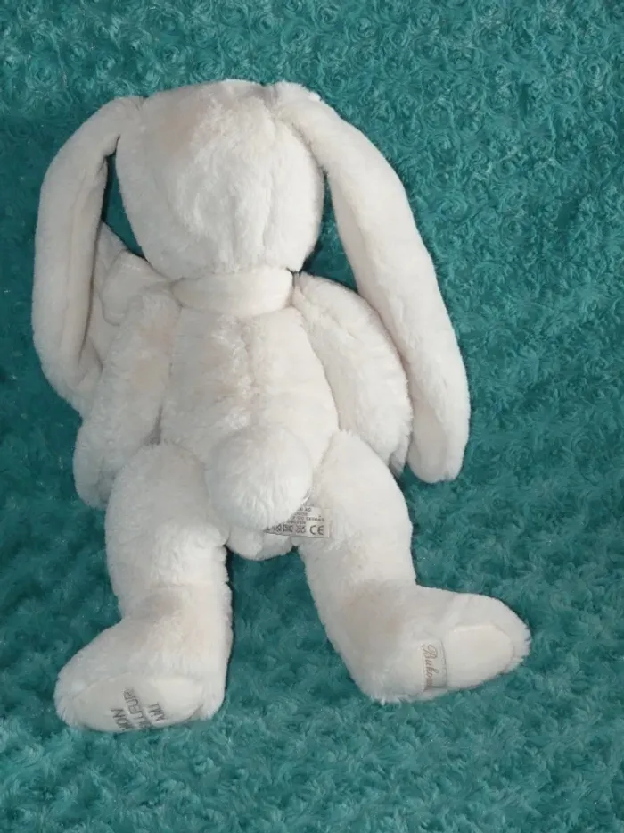 Doudou grand lapin blanc cassé Bukowski meilleur ami 🐰parfait état - photo numéro 3