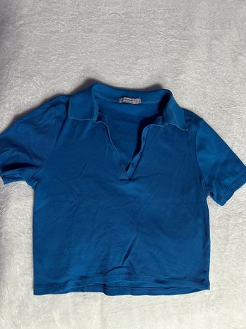 T-shirt court Stradivarius bleu