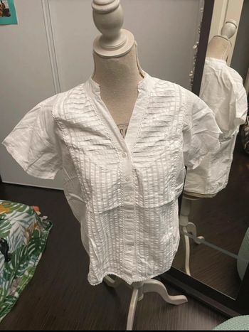 Élégant Chemisier Blanc Griffon - Taille 2