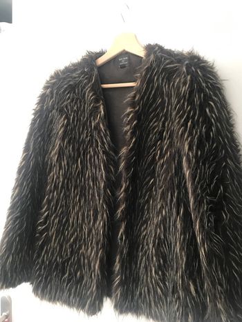 Manteau fausse fourrure Kate Moss for Topshop 38