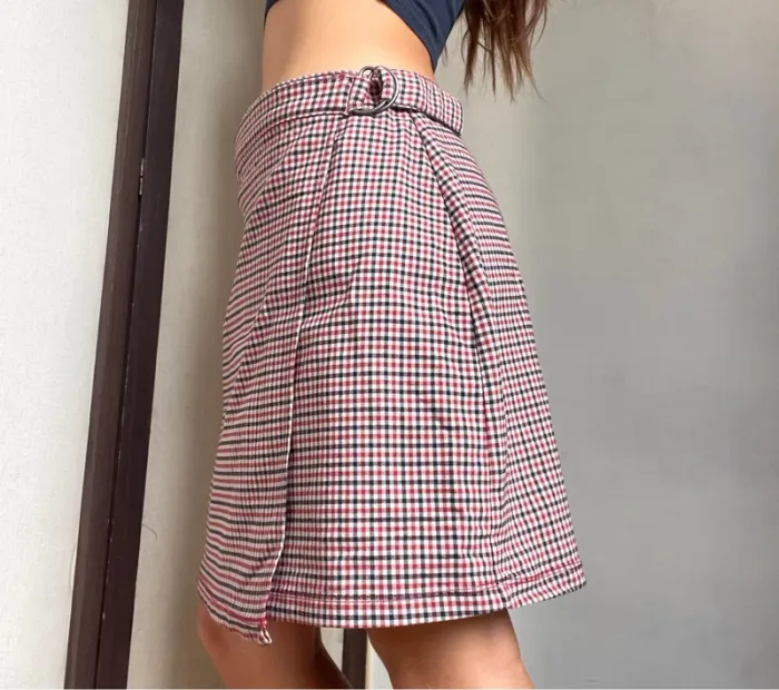 Jupe courte Hollister motif vichy / tartan