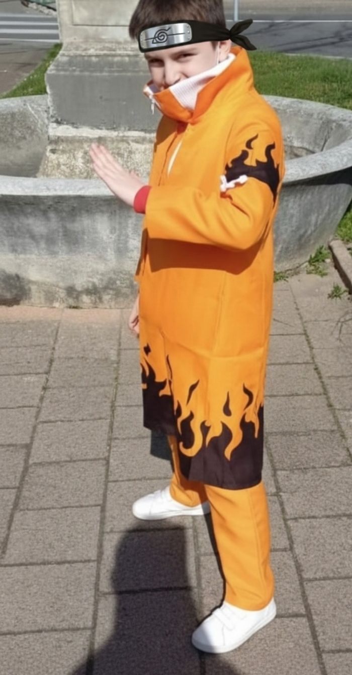 Déguisement Cosplay Naruto Uzumaki avec Cape Hokage Complet
