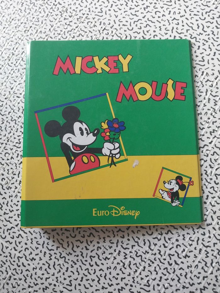 Classeur Euro Disney Mickey & Minnie Mouse – Vintage années 90