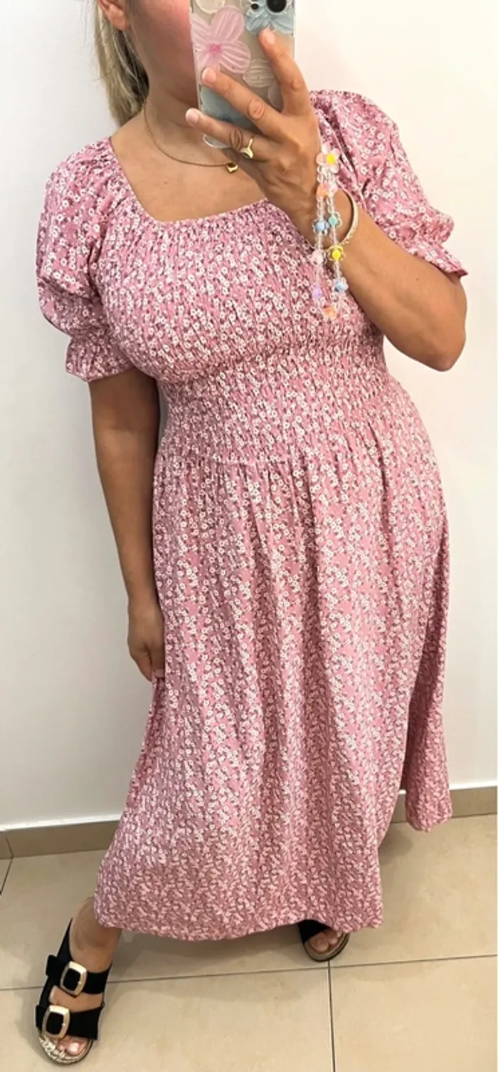 Robe longue fleurie Taille L - photo numéro 5
