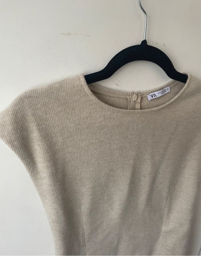 Robe tricot beige zara ou top - photo numéro 6