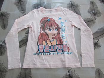 T-shirt fille style Manga Kiabi 12 ans