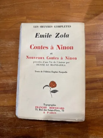 Livre Émile, Zola, compta, Ninon, et nouveau compte à Ninon