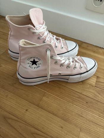 Converses montantes rose