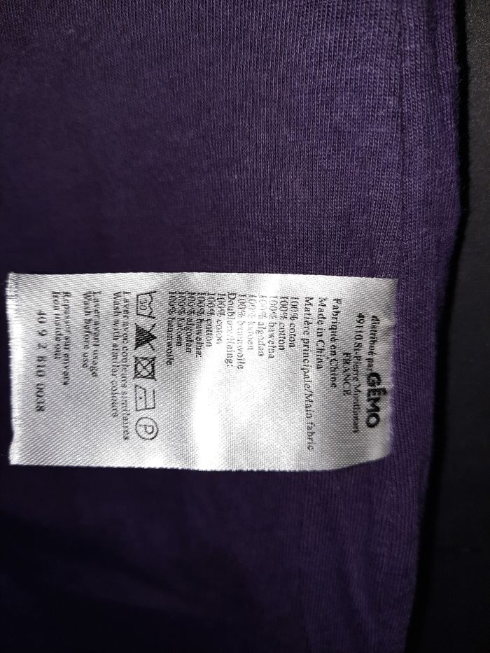 Pantalon 8 ans violet foncé élastique nterieur à la taille doublé 100% coton gémo - photo numéro 6