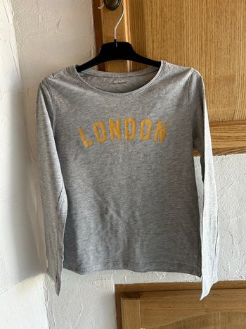 T-shirt manches longues gris Kiabi - taille 10 ans