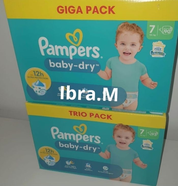 Couches pampers taille 7