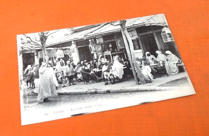 Carte postale ancienne (Tunisie) Tunis Un café Arabe - photo numéro 3